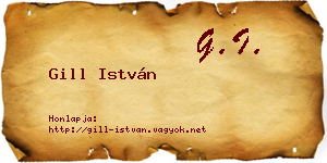 Gill István névjegykártya